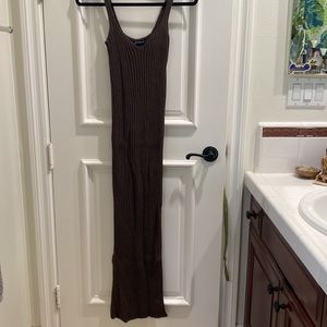Brown knitted dress